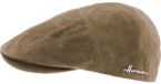 Herman Casquette plate imperméable en coton huilé
