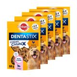 Pedigree Dentastix Chewy Chunx, kippentandsnack voor middelgrote en grote honden, 5 zakken à 68 g