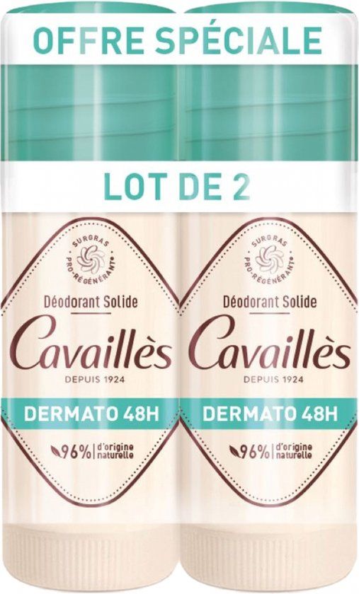 Rogé Cavaillès Dermato 48H Deodorant Stick - Set van 2 x 40 ml