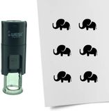 CombiCraft Stempel Olifant 10mm rond - zwarte inkt