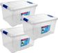 Merkloos / Sans marque Hega Hogar Opbergbox - 6x - met deksel - 39 x 29 x 21 cm - 16 Liter - Opbergbakken - Transparant