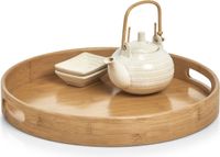 Zeller Dienblad - bamboe hout - rond - 38 x 5 cm