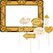 Merkloos Babyshower foto prop set met frame - 8-delig - opblaasbare fotolijst - photo booth accessoires