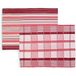Soleil d'Ocre 712026 Paella Theedoeken, Jacquard, Katoen, 50 x 70 cm, Roze, 2 Stuks