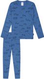SCHIESSER Pyjama lang Jongens Dierenprint Blauw Katoen Maat 92