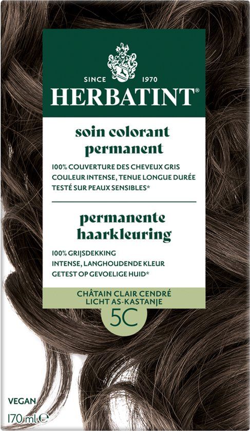 Herbatint 5C Licht As-Kastanje Permanente Haarkleuring