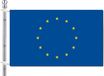 Merkloos / Sans marque Europa Vlaggenstok/vlaggenmast set - incl vlag van Europa - 90 x 150 cm - aluminium - 183 cm