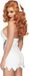 Leg Avenue Bedrock Babe Kostuum, Dames, Wit, S
