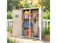 Outsunny Abri de jardin en sapin gris 128x50x164cm