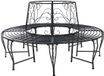 vidaXL Banc - Noir - Acier - Rond