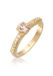 Elli PREMIUM - Ring - Dames Verlovingsring Elegant met Topaas en Morganiet in 925 sterling zilver verguld - Dames