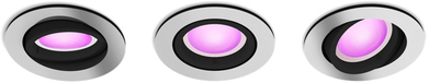 Philips Hue Centura Inbouwspot - 3-pack - GU10 - RGB - Aluminium - Rond