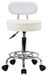 Coffre de rangement pivotant, réglable en hauteur, revêtement en similicuir, blanc, 51,6–66,7 cm