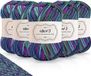 Merkloos Handbreigaren - Kleurverloop - 250 g set - 100% Acryl - 40+ kleuren - Haakgaren - Kleurrijk - Regenboog - Meerkleurig - Garen - Breien - Haken - Knutselen - 22 paars - Blauw - Groen