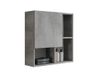 Mama Store Hangkast met asymmetrische deur, cementgrijs, eikenhout, betongrijs, 71 x 22 x 71 cm (l x b x h)