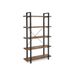 Vasagle Étagère, étagère sur pied stable à 5 niveaux | Étagère de salon au design industriel, construction simple, brun rustique-noir mat, collection BARNET LLS55BX