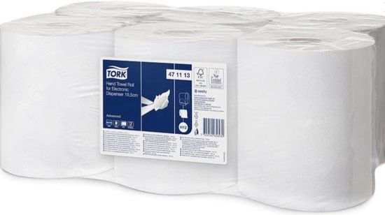 Tork 471113 Handdoeken - Pak van 6 rollen - Wit