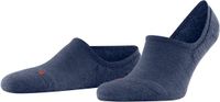 FALKE Keep Warm onzichtbar eenkleurig wol footies unisex blauw - maat 46-48
