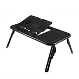 EVTSCAN Table de lit portable réglable pliable support de bureau pour ordinateur portable noir