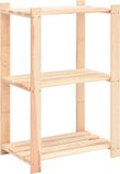 vidaXL Opbergrek 3-laags 60x38x90 cm massief grenenhout 150 kg