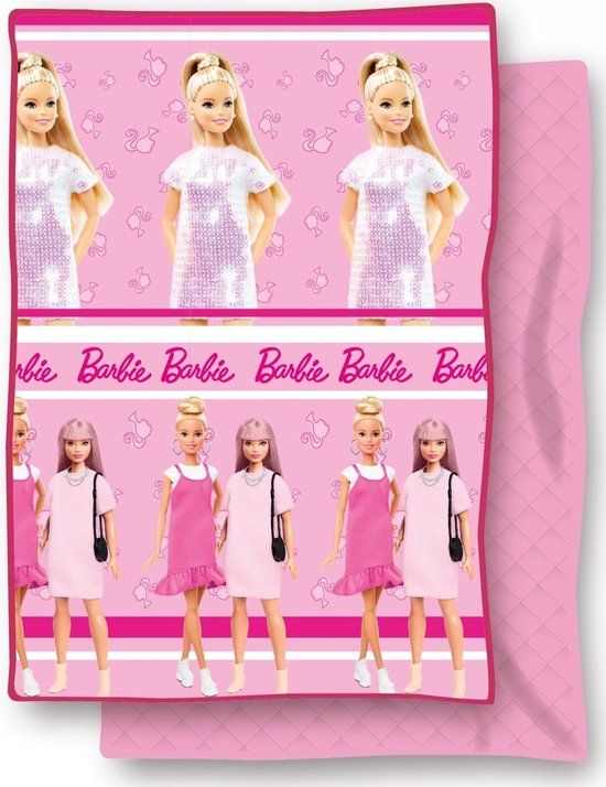 4KidsOnly Barbie sprei / quilt Roze Polyester Eenpersoons 150x250 cm
