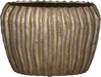 Mica Decorations Noma Bloempot - 28x28x19 cm - Keramiek - Brons