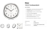 Mebus 14121 Zendgestuurde klok Zendergestuurd 45 cm Aluminium Slepend uurwerk (geluidsloos)