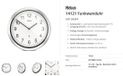 Mebus 14121 Zendgestuurde klok Zendergestuurd 45 cm Aluminium Slepend uurwerk (geluidsloos)