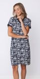 Pastunette Premium - Nachthemd - Indigo Flow - Viscose - Blauw/Wit - Maat 44