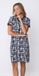 Pastunette Premium - Nachthemd - Indigo Flow - Viscose - Blauw/Wit - Maat 44
