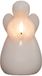Anna's Collection LED kaars engel - wit - 14 x 8 cm - met timer