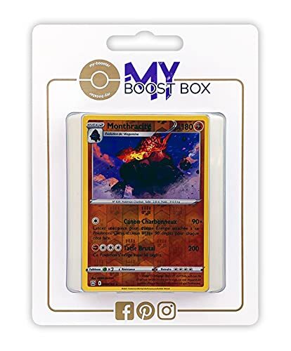 my-booster Monthracite (Coalossal) 80/163 Holo Reverse - Myboost X Epée et Bouclier 5 Styles de Combat - Doos met 10 Franse Pokemon kaarten