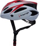 Pro Sport Lights Fietshelm Dames Heren Unisex Large 58/62cm Wit/Rood