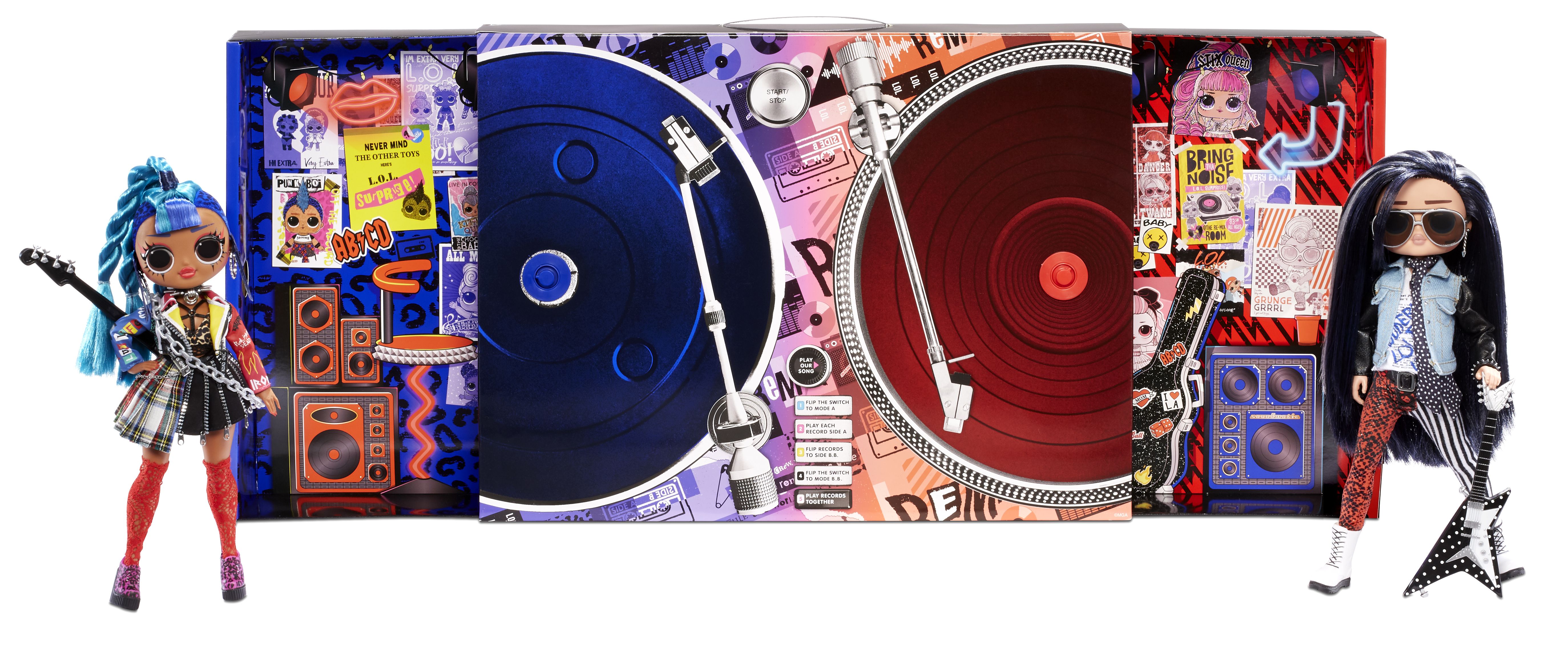 L.O.L. Surprise! O.M.G. Remix Rocker Boi & Punk Grrrl 2-Pack Fashion Dolls