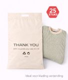 WEQQA Verzendzakken voor kleding - 550mm x 400mm - Beige - 25 stuks