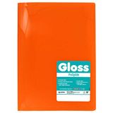 Grafoplás 1442552 Hoesmap van flexibel polypropyleen, 40 hoesjes, glas, oranje, folie, poly-gloss