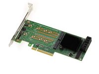 KALEA-INFORMATIQUE PCIe 2.0-controllerkaart 4x SSD M2 SATA type en 4x HDD SATA 3.0 6G met LSI SAS 2008 Chipset Ondersteuning Raid 0 1 10 - Hoog en Laag Profiel