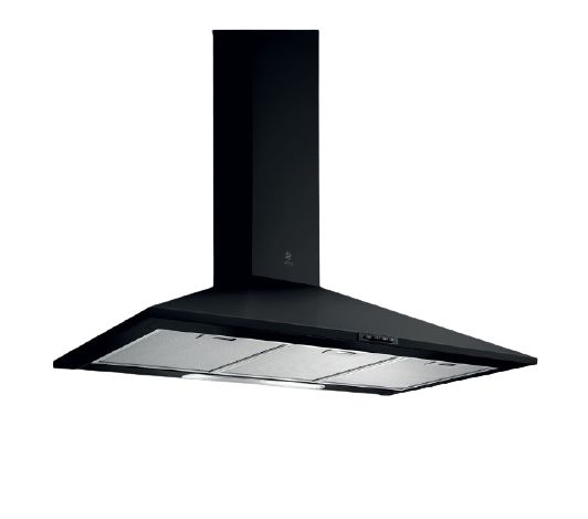 Elica Missy BL/A/90 - 90cm Wall-mounted Cooker Hood - Black/Aluminum - 395 m³/uur - D