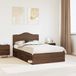 vidaXL Bedframe Bruin Eiken Massief Grenenhout 120 x 190 cm