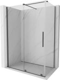 Mexen Velar cabine de douche coulissante 150 x 90 cm, transparent, gris canon brossé