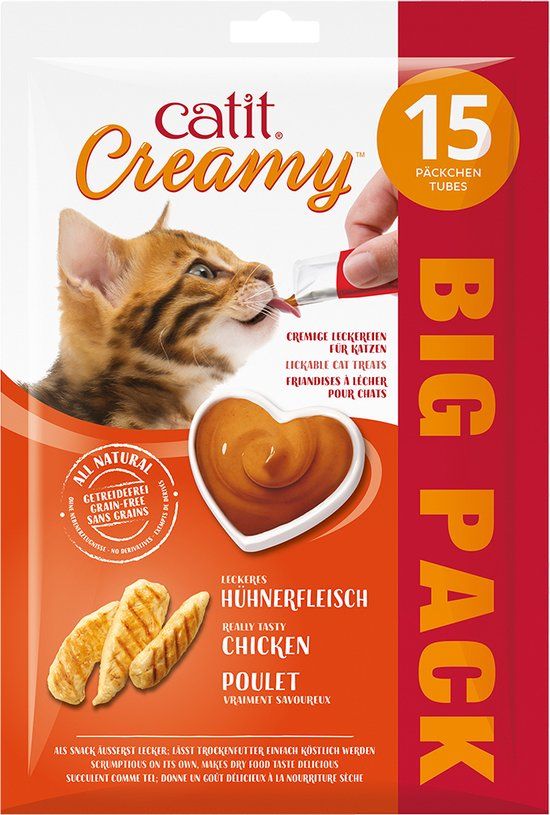 Cat It - Creamy Kip - Kattensnack - 15 x 10g