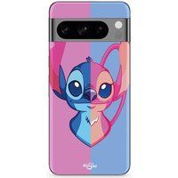 Google Pixel 8 Pro Hoesje STITCH AND ANGEL BLAUW EN ROZE Maniacase