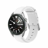 By Qubix - Classic leren bandje - Wit - geschikt voor Huawei Watch 5 - 46mm