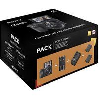 Sony A6400 Zwart Hybride Camera Fnac Pack met 16-50mm en 55-210mm Lens, Externe Lader en 2e Batterijpakket