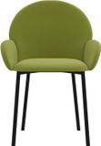 vidaXL Eetkamerstoelen 2 st fluweel lichtgroen