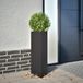 vidaXL Plantenbak Driehoek Staal Zwart 30x26x75 cm