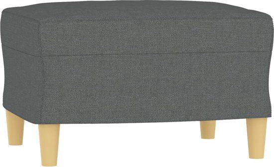 vidaXL Voetenbank 60x50x41 cm stof donkergrijs