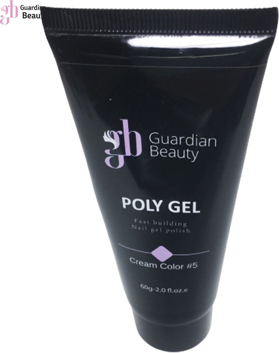 Guardian Beauty Polygel - Polyacryl Gel -Cream Color #5 - 60gr - Gel nagellak - Fantastische glans en kleurdiepte - UV en LED-uithardbaar - Kunstnagels en natuurlijke nagels