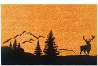 Merkloos Relaxdays Deurmat Kokos Landschap 60x40 cm Antislip