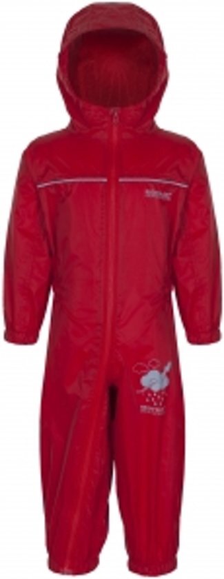 Regatta Puddle IV - Regenpak - Kinderen - 104 - rood